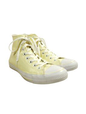 Converse All Star Womens 9.5 High Top Yellow Canvas Sneakers